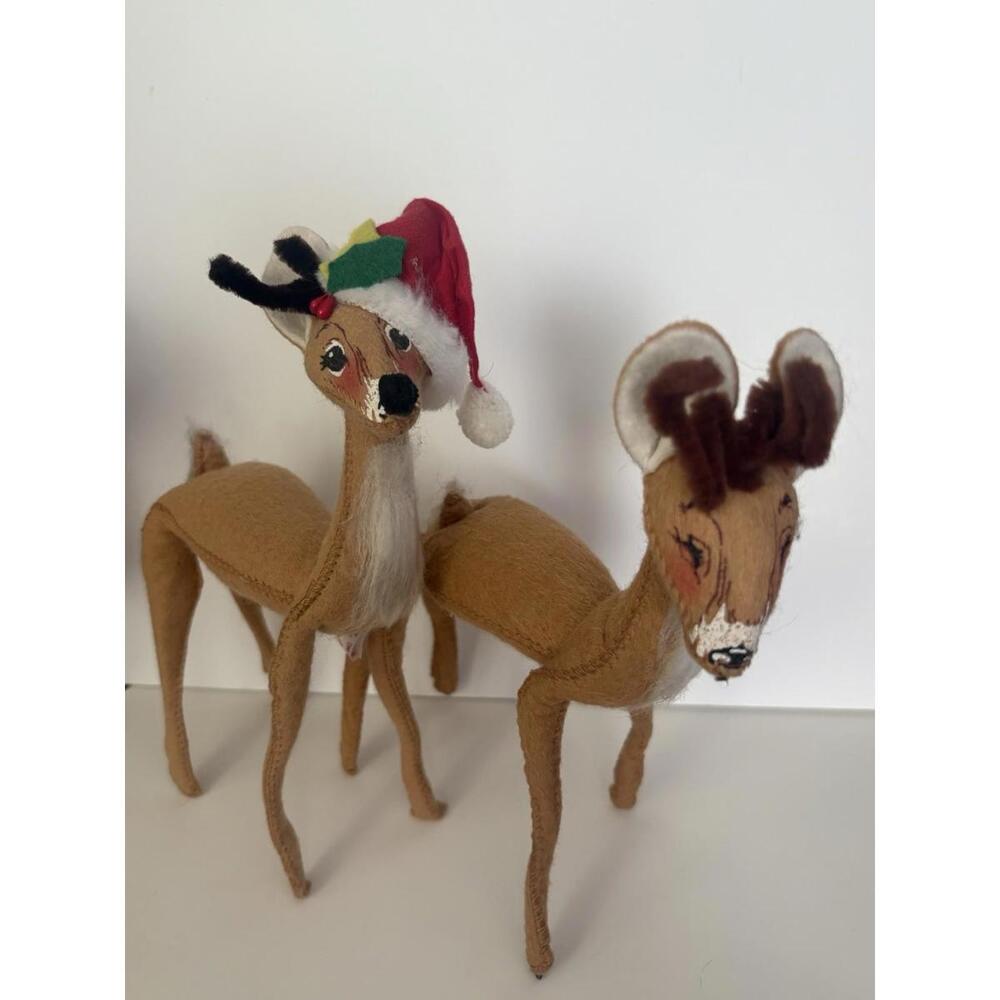 Vintage Annalee Reindeer‎ Pair – Christmas